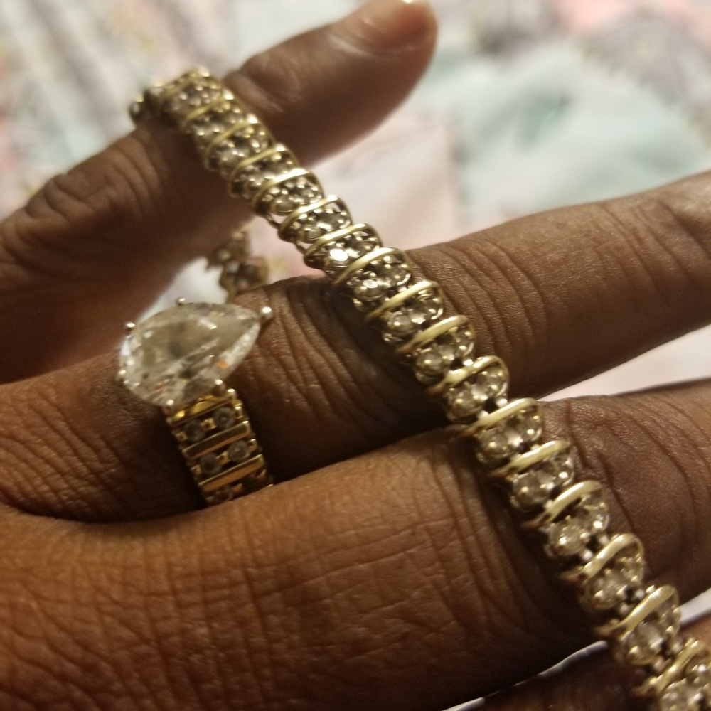 14 K Gold Diamond Bracelet♡